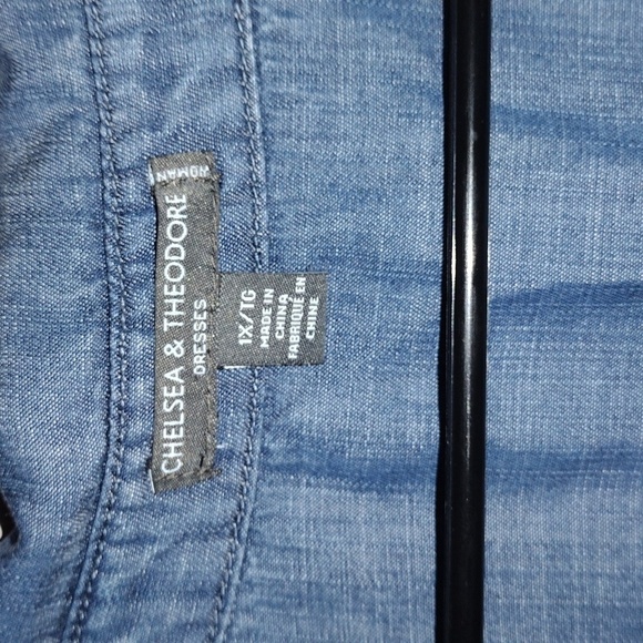 Chelsea & Theodore Midi Chambre 3/4 Sleeves Dress 100% Tencel 1X - Picture 4 of 6